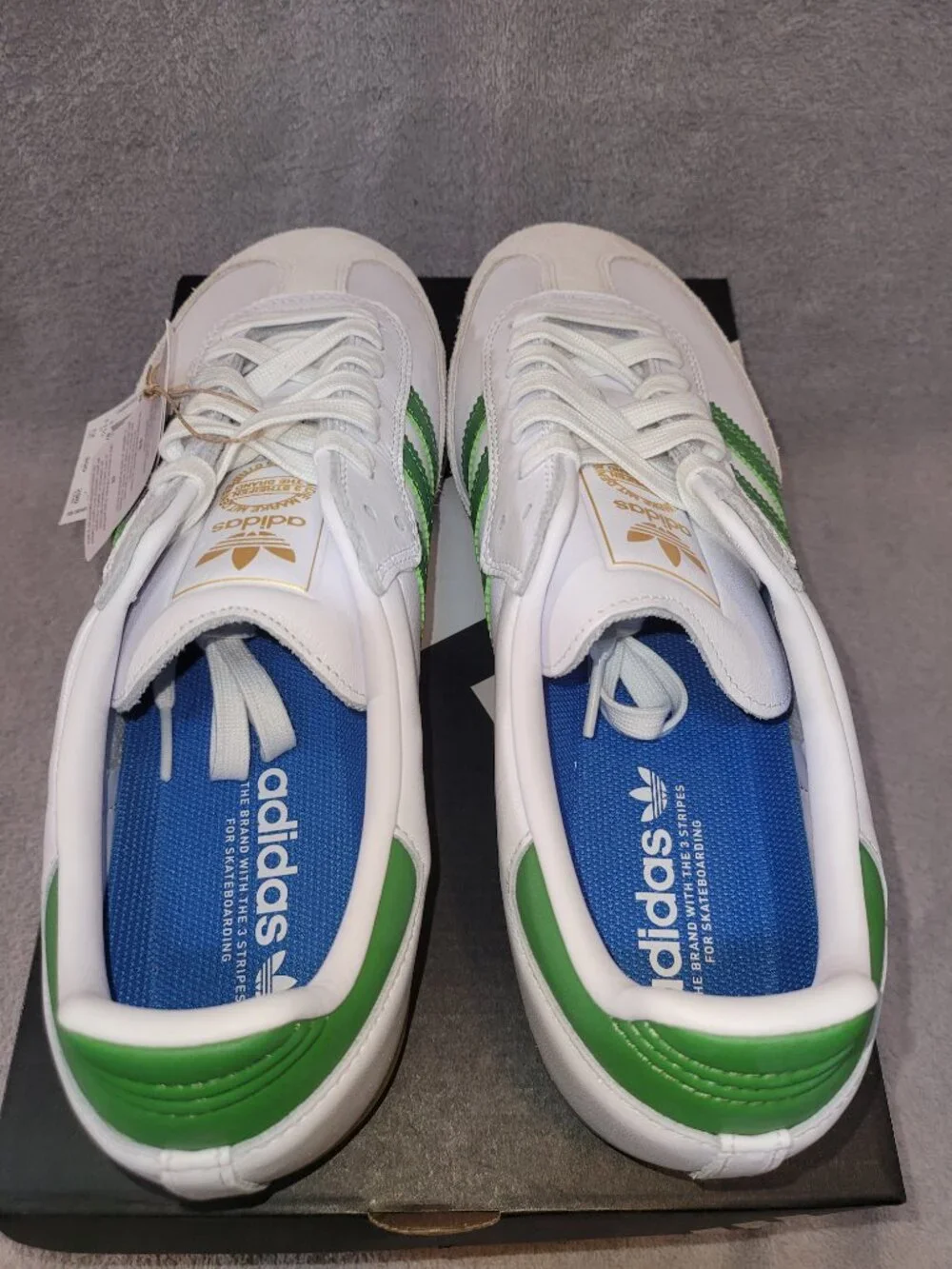 Adidas Samba ADV Sneakers NEW White / Crew Green / Tan Sneakers Men's Size 12